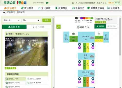 ▲「高速公路1968」可查看即時車速、即時影像。(圖/翻攝畫面) ▲「高速公路1968」可查看即時車速、即時影像。(圖/翻攝畫面)