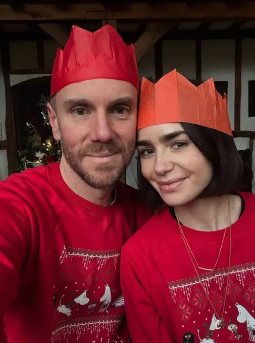 ▲莉莉柯林斯和導演老公查利麥克道維爾。（圖／莉莉柯林斯IG）