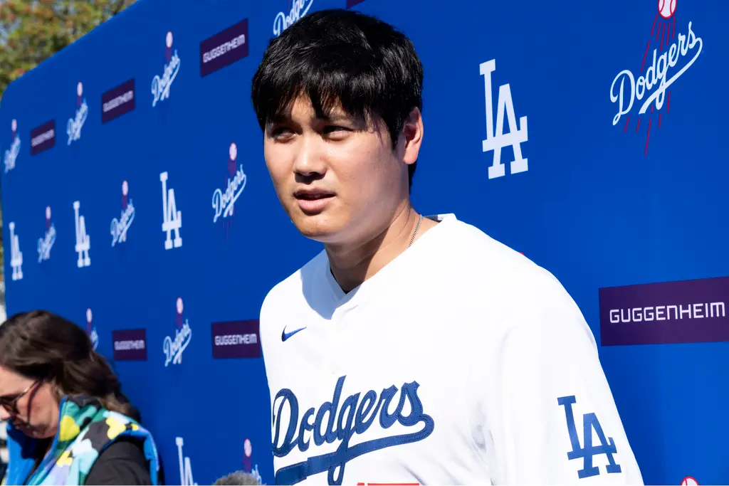 ▲大谷翔平即將當爸！在道奇球迷活動「Dodgers Fest」上，首度分享當爸心情，直呼「既緊張又期待」，笑稱愛犬Decoy也要幫忙帶小孩。（圖／美聯社／達志影像）