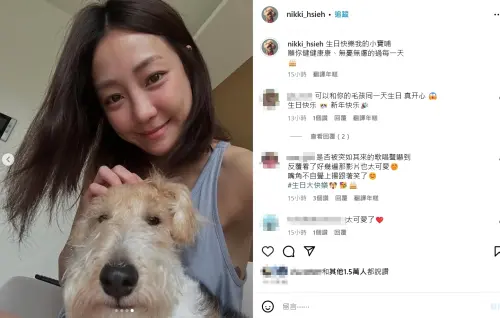 ▲謝欣穎幫寵物Cooper慶生，這隻愛犬是王柏傑送給她的39歲生日禮物。（圖／謝欣穎IG）