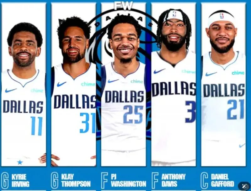 ▲獨行俠透過與湖人交易案中換來Anthony Davis，以下是預測的先發陣容。（圖／取自Fadeaway World home）