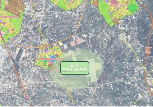 ▲沙崙生態科學園區鄰台南高鐵站，交通極具優勢。（圖／南科管理局提供）
