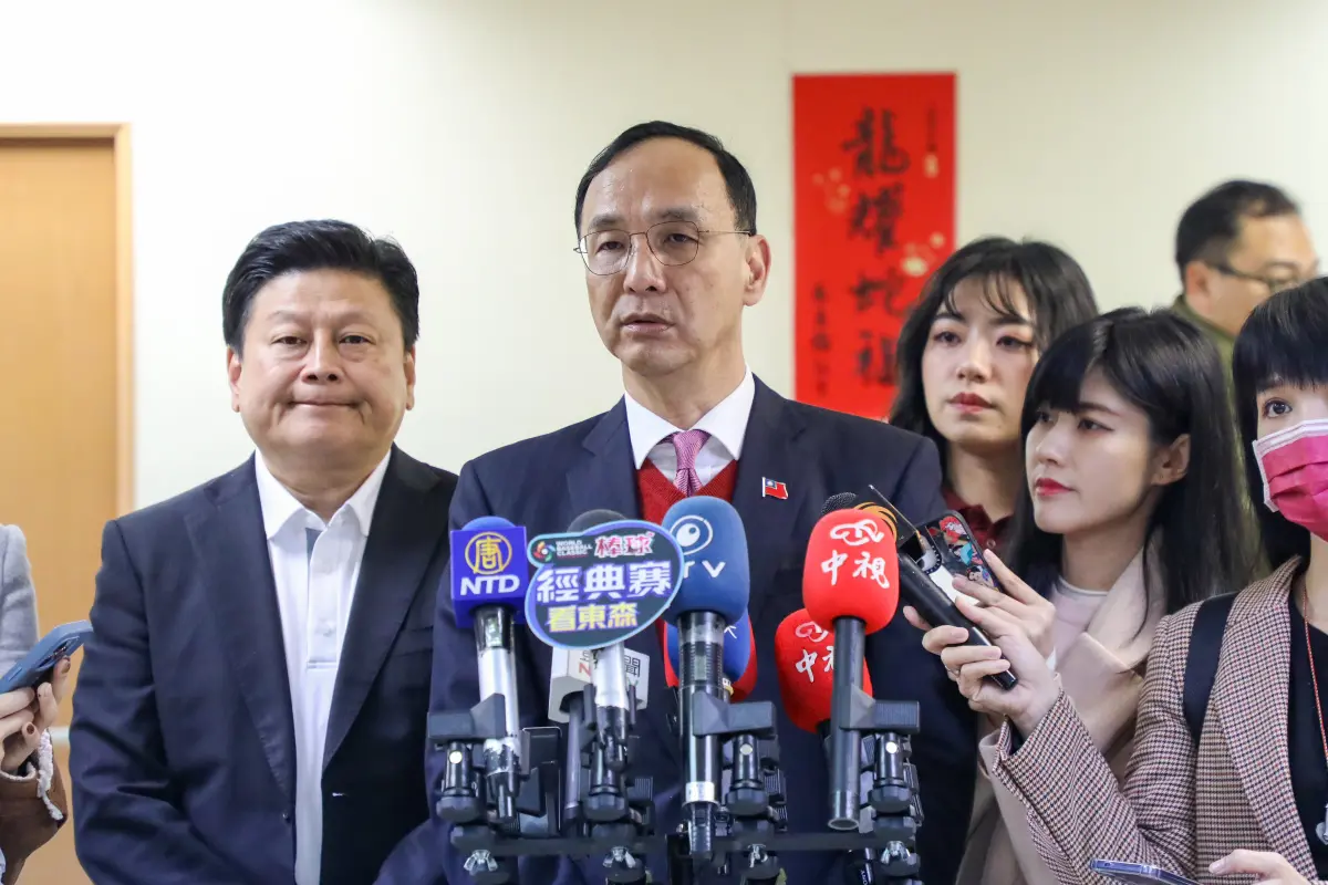 ▲朱立倫喊話賴清德總統，新的一年要以德服人，不要以力服力。（圖／國民黨提供）