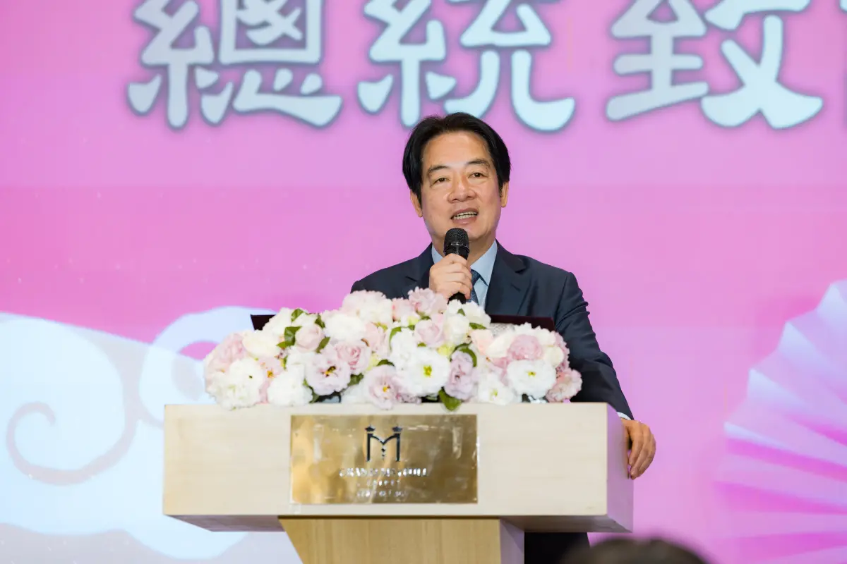 ▲賴清德出席「2025大陸台商春節活動」，致詞時說明總統肩負三項使命，另強調有主權才有國家，有台灣才有中華民國。（圖／總統府提供）