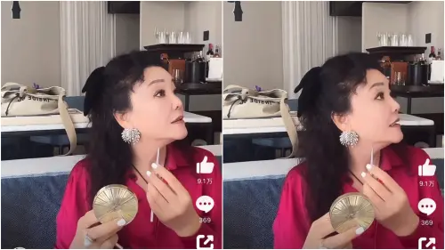 ▲張蘭聽到汪小菲的話，表情明顯變嚴肅。（圖／翻攝自微博）