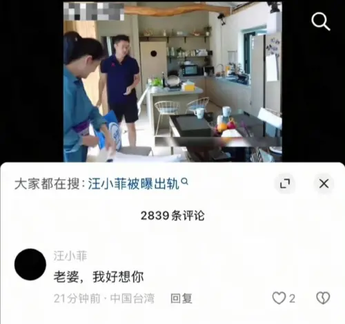 ▲ 汪小菲在抖音懷念大S的影片下留言：「老婆，我好想你。」引起討論。（圖／抖音留言區截圖）