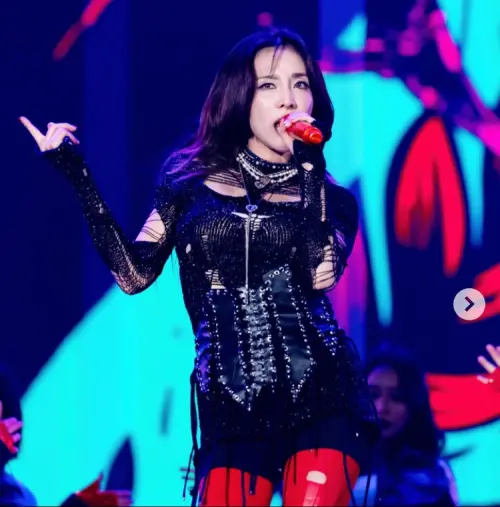 ▲韓國傳奇天團2NE1成員SANDARA PARK在個人Instagram發文感謝高雄跨年晚會的邀請，並上傳多張晚會美照，期待再次回到高雄與大家相聚。（圖／截自SANDARA PARK Instagram）