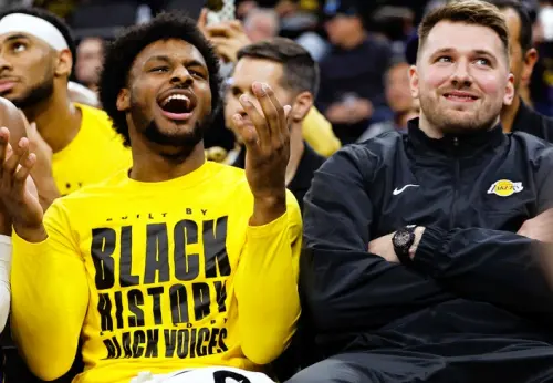 影／Doncic連LeBron之子Bronny也圈粉！破天荒投進生涯首記三分球
