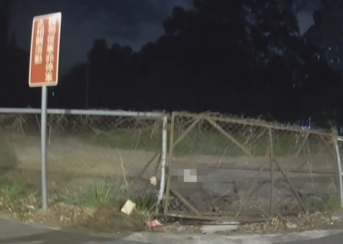 ▲台中大雅警分局頭家派出所獲報，78歲林姓失智阿嬤鑽鐵絲網受困立即趕往現場救援。（圖／警方提供）