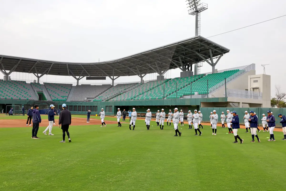 ▲韓國樂天巨人棒球隊（Lotte Giants）今(114)年1/25-3/6在「臺南亞太國際棒球訓練中心」，也是首次與韓職合作春訓。（圖／南市府提供）