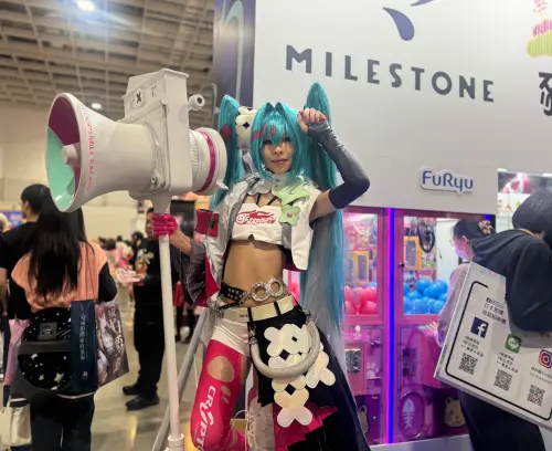 ▲台北國際動漫節，Coser神還原初音未來。（圖／記者鍾怡婷攝）