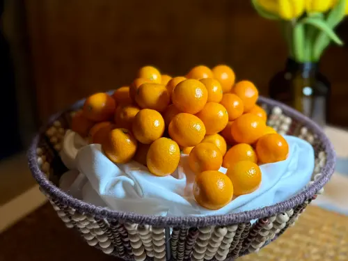 ▲台北君悅酒店與日本宮崎縣政府攜手合作，引進2025年第一批「完熟金柑TAMA TAMA」推出甜點與餐點。（圖／記者葉盛耀攝）