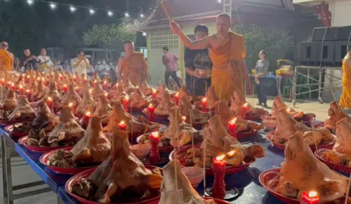 台男拜四面佛中大獎！再赴泰國買百頭豬和3000根蠟燭還願
