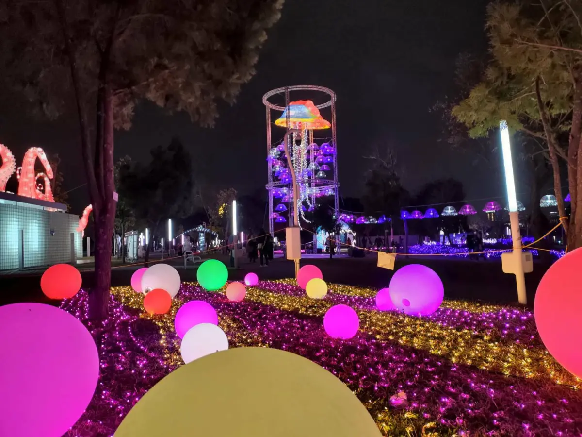 ▲中臺灣元宵燈會將於2月8日至23日中央公園盛大登場。「水中鍋物」燈組中的一隻章魚竟神秘失蹤(圖／農業局提供2025.2.7)