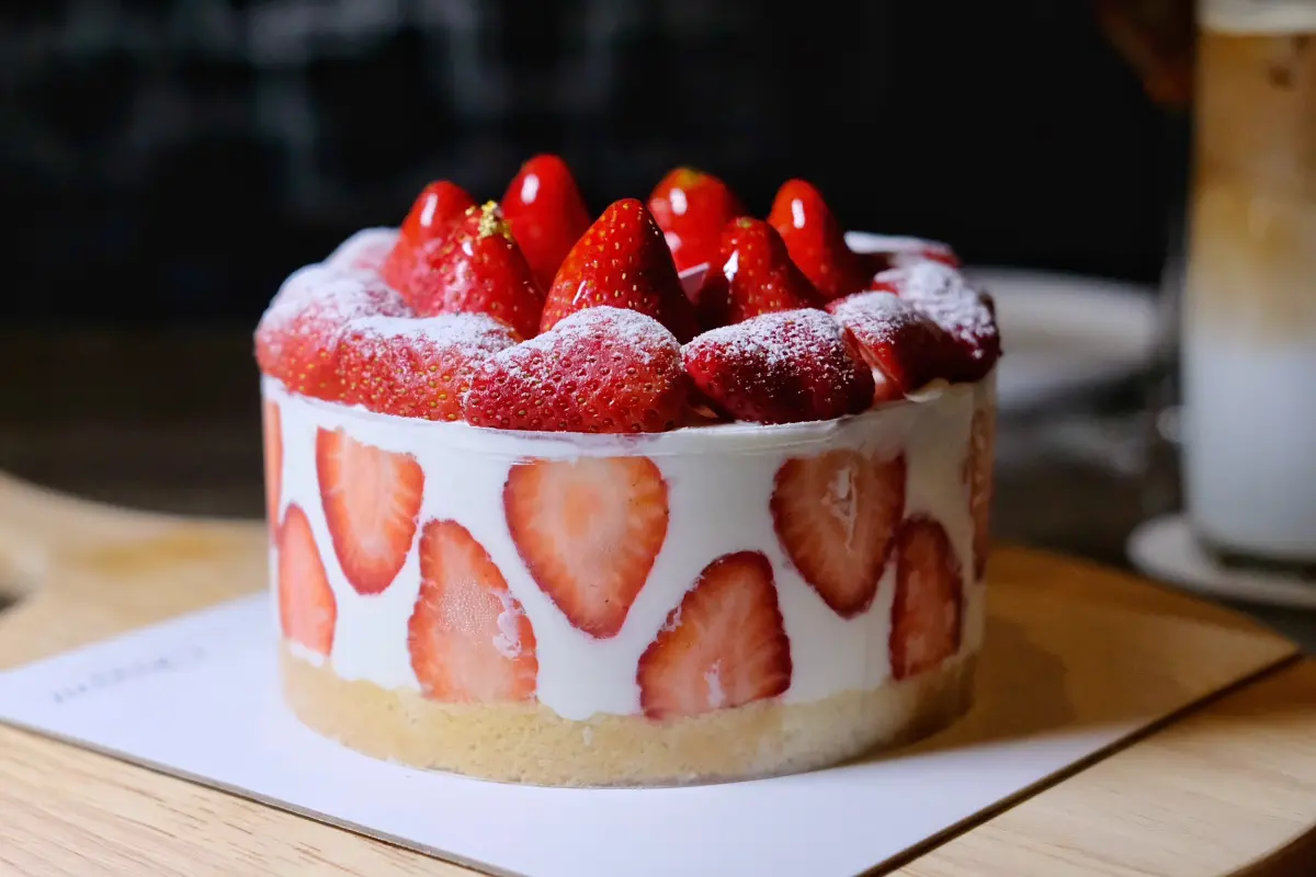 ▲今年初韓國草莓蛋糕人氣第一名的「KITCHEN205」來台北晶華酒店快閃，推出6吋經典草莓田蛋糕，創下30天銷售一萬顆紀錄，如今「KITCHEN205」再度台，推出進化版草莓園蛋糕。（圖／記者葉盛耀攝）