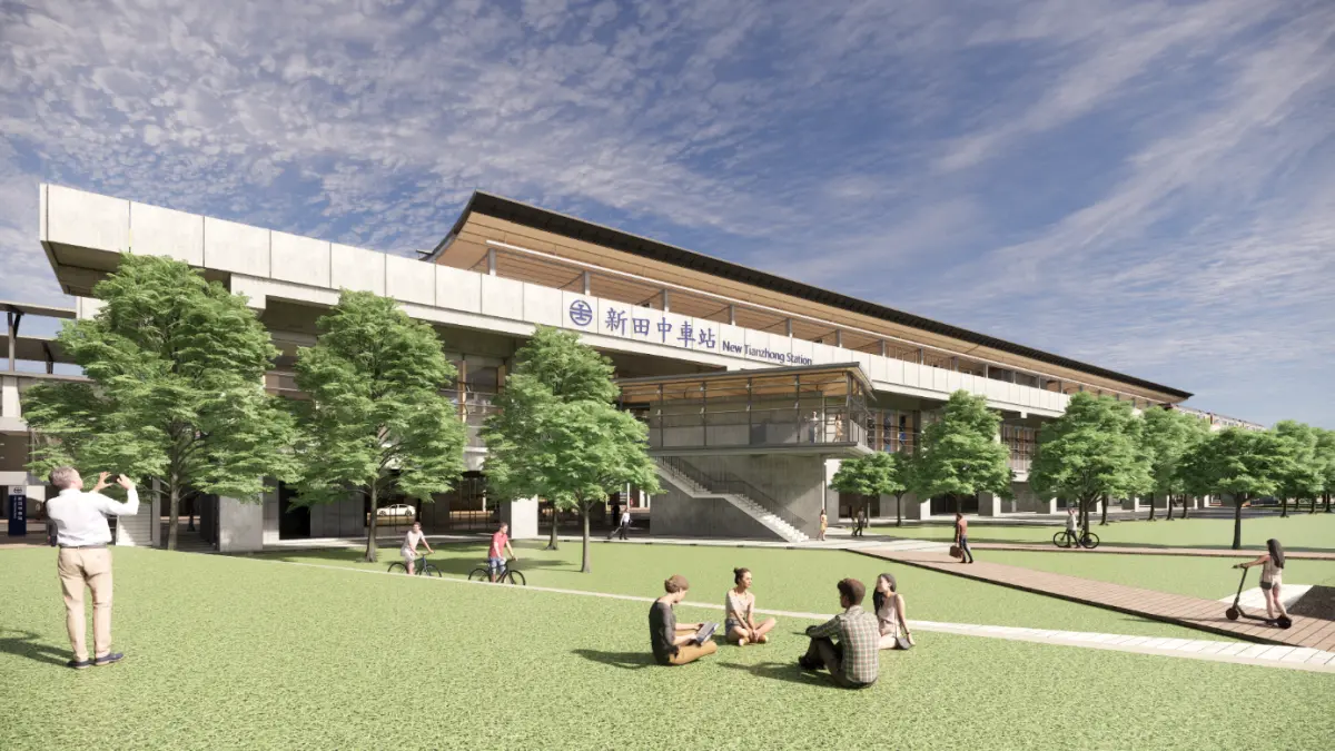 ▲新田中車站外觀模擬圖。（圖／鐵道局提供）