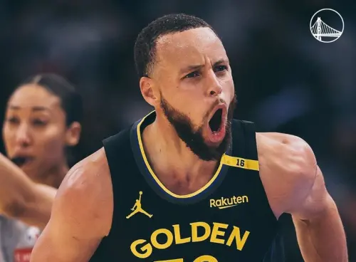 ▲金州勇士今（9）日以132：111擊敗芝加哥公牛，在這一場逆轉勝當中，勇士超級球星Stephen Curry在第三節個人獨得24分，他在其生涯已經有46次單節得分超過20分，為NBA歷史上最多。（圖／取自金州勇士 X）