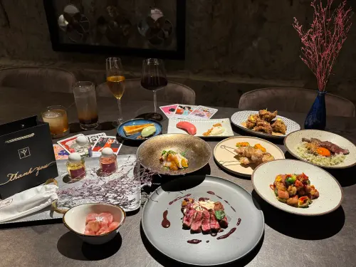 ▲UCHI吾居炭火餐酒「1314情人節雙人套餐」。（圖／記者蕭涵云攝）