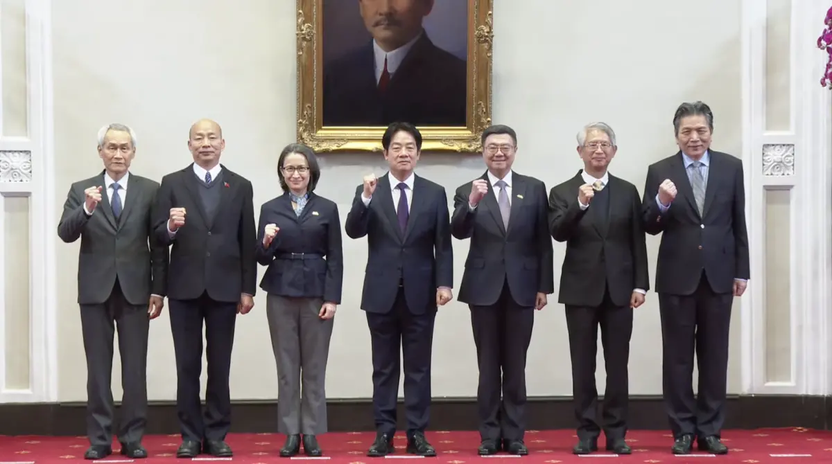 ▲賴清德依據《憲法》賦予權責，邀請五院院長會商國政，盼化解朝野對立。（圖／翻攝自總統府YouTube頻道）