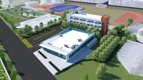 屏東縣立大同高級中學師生宿舍及中央廚房完工後樣貌 ▲屏東縣立大同高級中學師生宿舍及中央廚房完工後樣貌。(圖/屏東縣府提供)