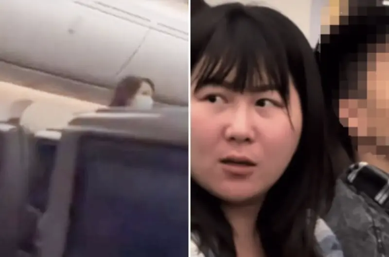 ▲中國一名女子在新加坡航空飛機上大吵大鬧，造成飛機延誤2小時。（圖／翻攝自影片）