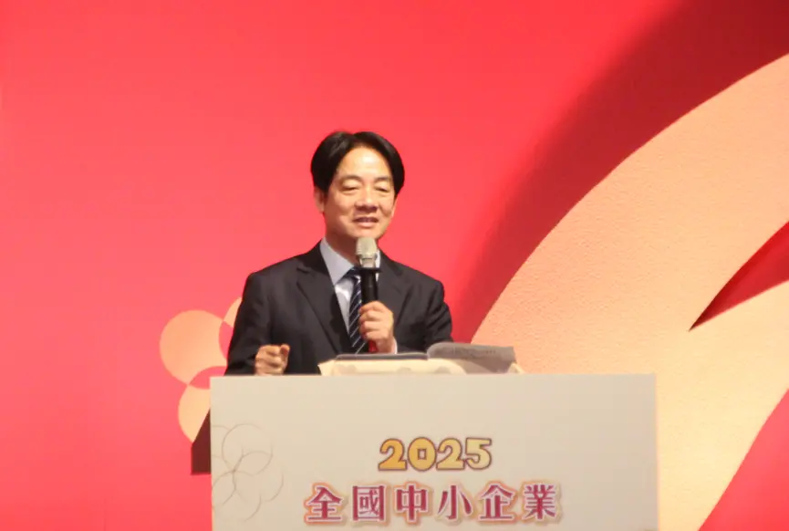 ▲賴清德不諱言地說，美國總統川普必然會給予世界、台灣挑戰，「但是同時也會給台灣和世界各國帶來機會，我們要在逆中求勝、亂中得利，這個才是我們的志氣。」（圖／記者鍾泓良攝影）