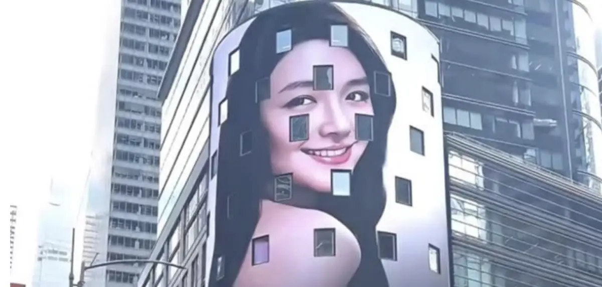 ▲近期網友發現有粉絲買下紐約時代廣場電視牆的廣告版面，播放大S（徐熙媛）生前的美照，讓萬名粉絲紛紛落淚喊道：「謝謝你讓我們記住她最美的樣子。」（圖／小紅書 萌寵日記）