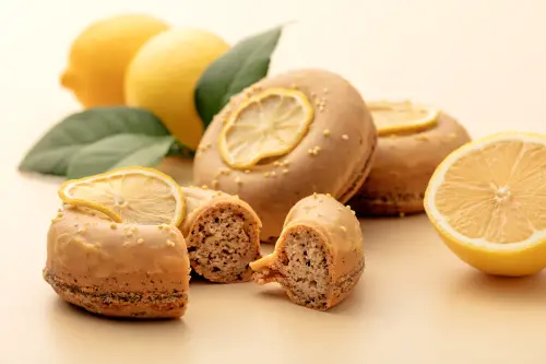 ▲RORIKAI CAFÉ檸檬伯爵茶味烤甜甜圈(個)特價330元（原價410元）。（圖／記者蕭涵云攝）