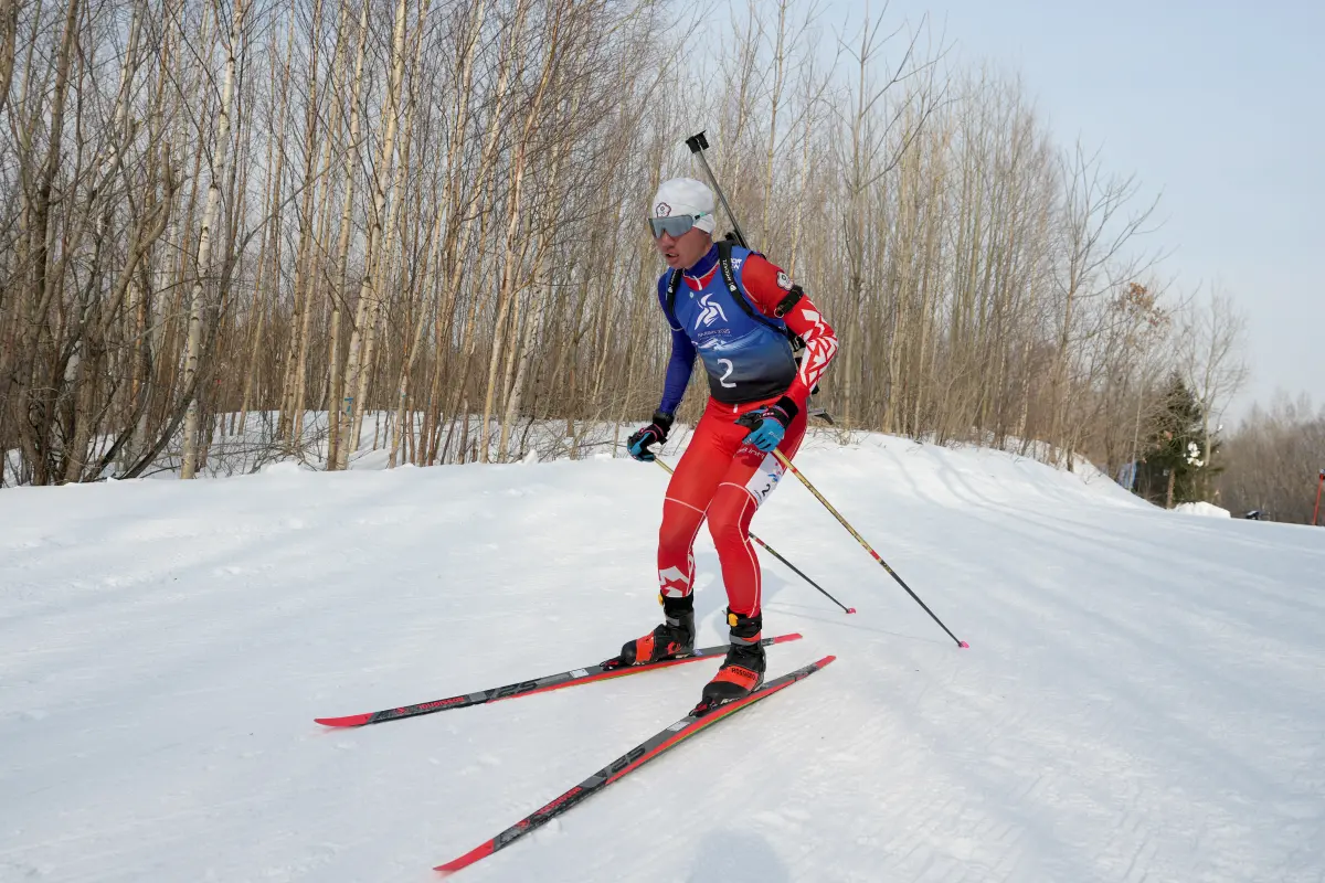 ▲台灣唯一冬季兩項選手范睿紘出戰 2025 哈爾濱亞冬運！ 在男子 10 公里衝刺賽 於亞布力冬季兩項綜合館登場，他於 第一組出發，最終以第26名順利完賽。（圖／中華奧會提供）