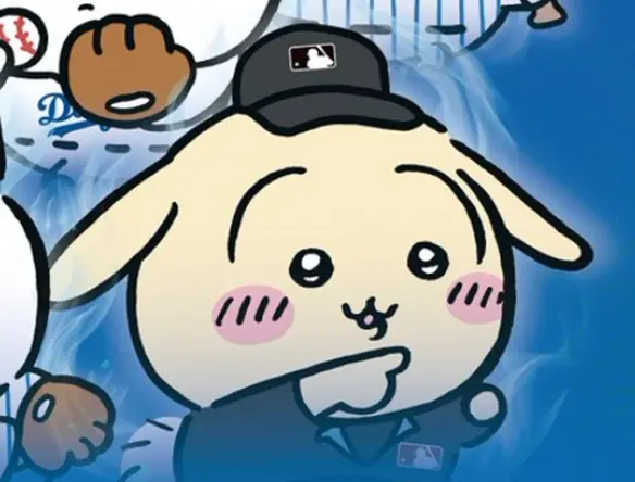 ▲吉伊卡哇周邊商品情報帳號在社群平台X上流出最新的MLB東京開幕戰聯名商品資訊，烏薩奇成為主審角色。（圖／擷取自ちいかわグッズ公式Ｘ）