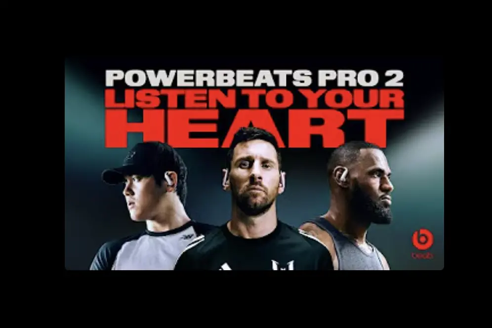 ▲Beats正式推出全新Powerbeats Pro 2真無線耳機，廣告還找來了梅西、大谷翔平、LeBron James超大咖運動明星入鏡。（圖／翻攝影片）