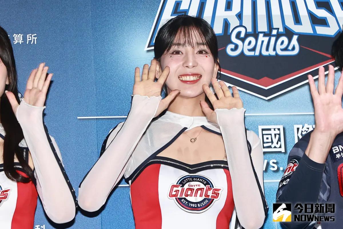 ▲樂天巨人啦啦隊隊長睦那京，來台參加經典賽資格賽中華隊交流賽應援，受到巨大關注。她本人過去在上節目時，對於樂天巨人展現出很高的忠誠度，來台機會可能並不是太高。（圖／記者葉政勳攝 , 2025.02.12）