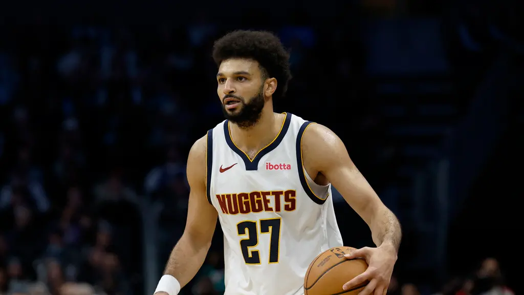 ▲丹佛金塊隊以132：121擊敗波特蘭拓荒者隊，球隊主控Jamal Murray轟下生涯新高的55分，帶隊取勝。（圖／美聯社／達志影像）