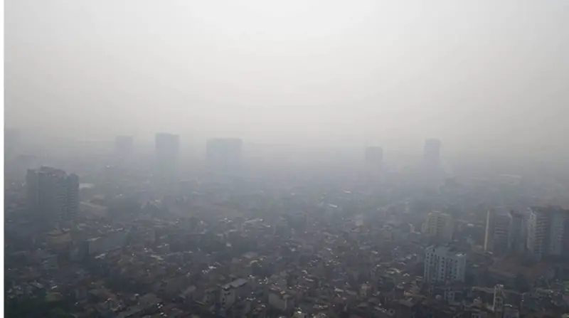 ▲越南首都河內空污嚴重，已達到影響健康的程度。（圖／翻攝自vnexpress）