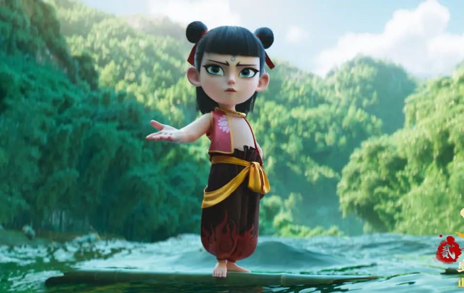 ▲《哪吒2》（如圖）目前票房破100億人民幣（約新台幣449億元），不僅超過《冰雪奇緣》，還被陸媒預測可能會逼近《鐵達尼號》票房。（圖／電影哪吒之魔童鬧海微博）