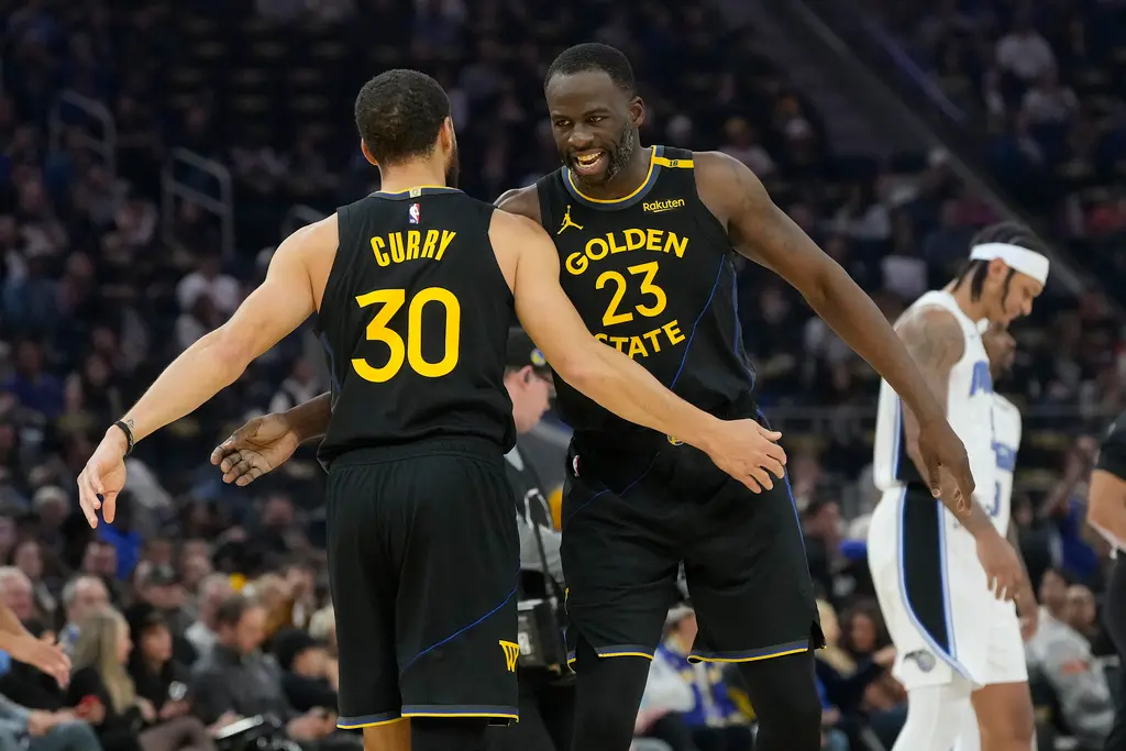 ▲Green聊到勇士補強到Jimmy Butler後，Curry曾向他溫情喊話：「兄弟，真的很瘋狂，這是我們最後的旅程了！」，Green直言那一刻很感動。（圖／美聯社／達志影像）