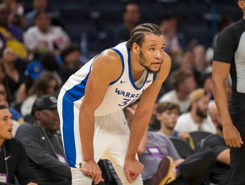 ▲Kevin Knox曾被尼克當作主力前鋒栽培，但表現沒有起色，稍早與勇士簽下10天短約，期盼重新證明身手。（圖／美聯社／達志影像）