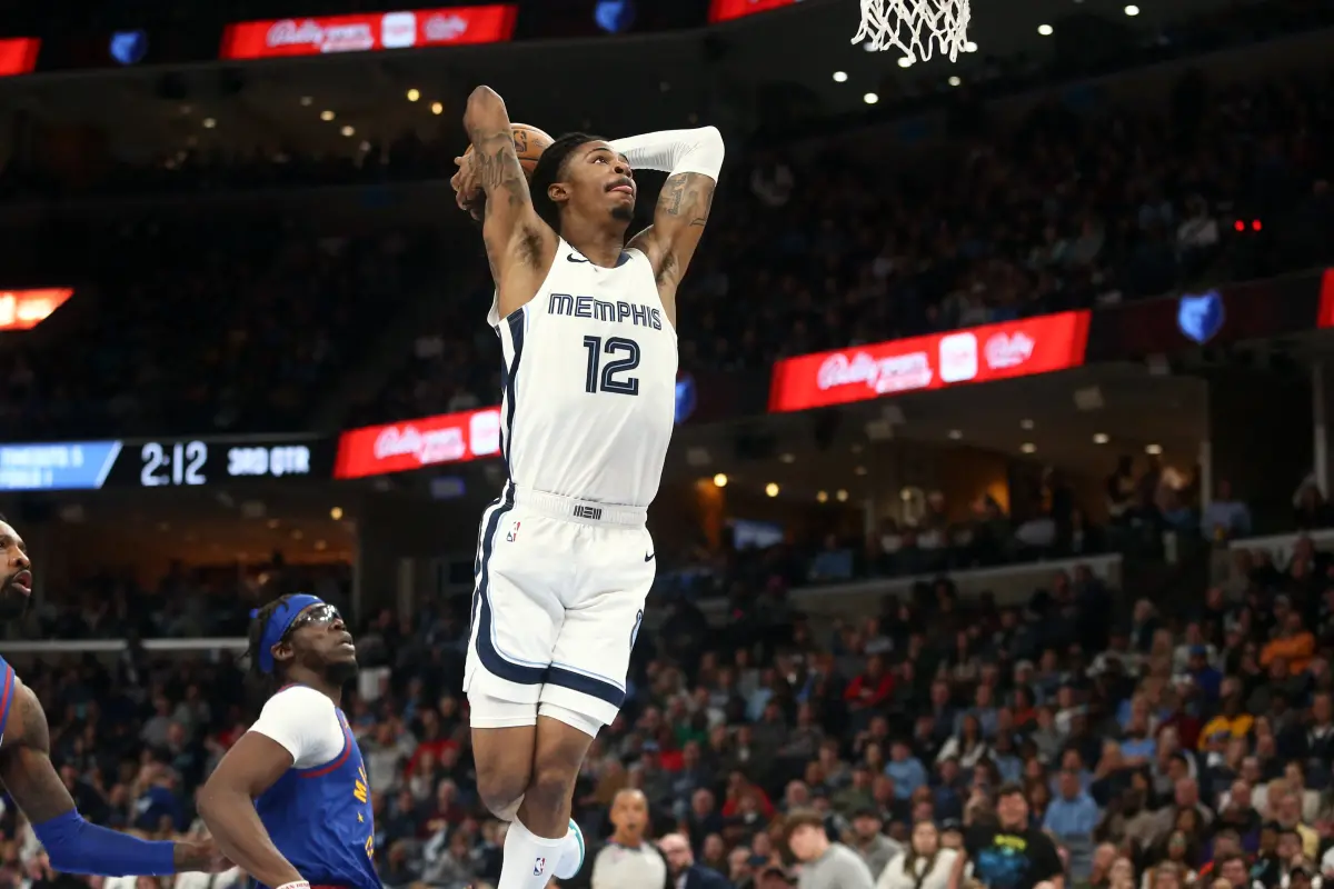 ▲孟菲斯灰熊球星 Ja Morant 似乎暗示可能參加灌籃大賽，並表示：「McClung可能會讓我決定來灌籃。」讓球迷對下屆灌籃大賽充滿期待。（圖／路透社／達志影像）