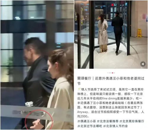 ▲汪小菲不演了？回北京慶祝情人節　十指緊扣馬筱梅吃高檔法國菜（圖／翻攝自小紅書）
