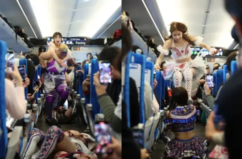 日本新幹線上演女子摔角!車廂內2小時「肉搏戰」 票價超驚人