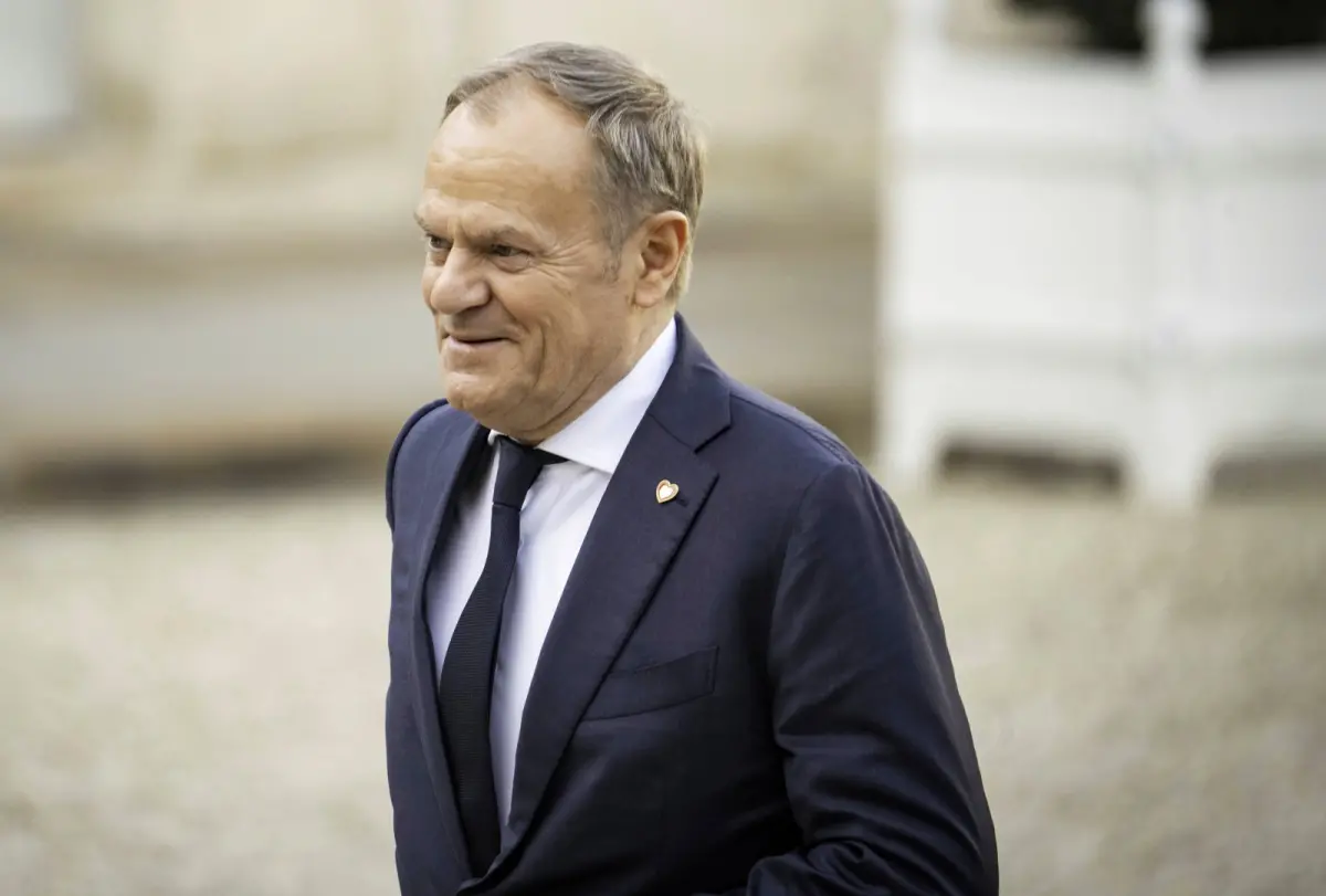 ▲波蘭總理圖斯克17日在巴黎出席一場緊急安全會議後表示，歐洲意識到和美國的關係已經進入了「新階段」。（圖／美聯社／達志影像）