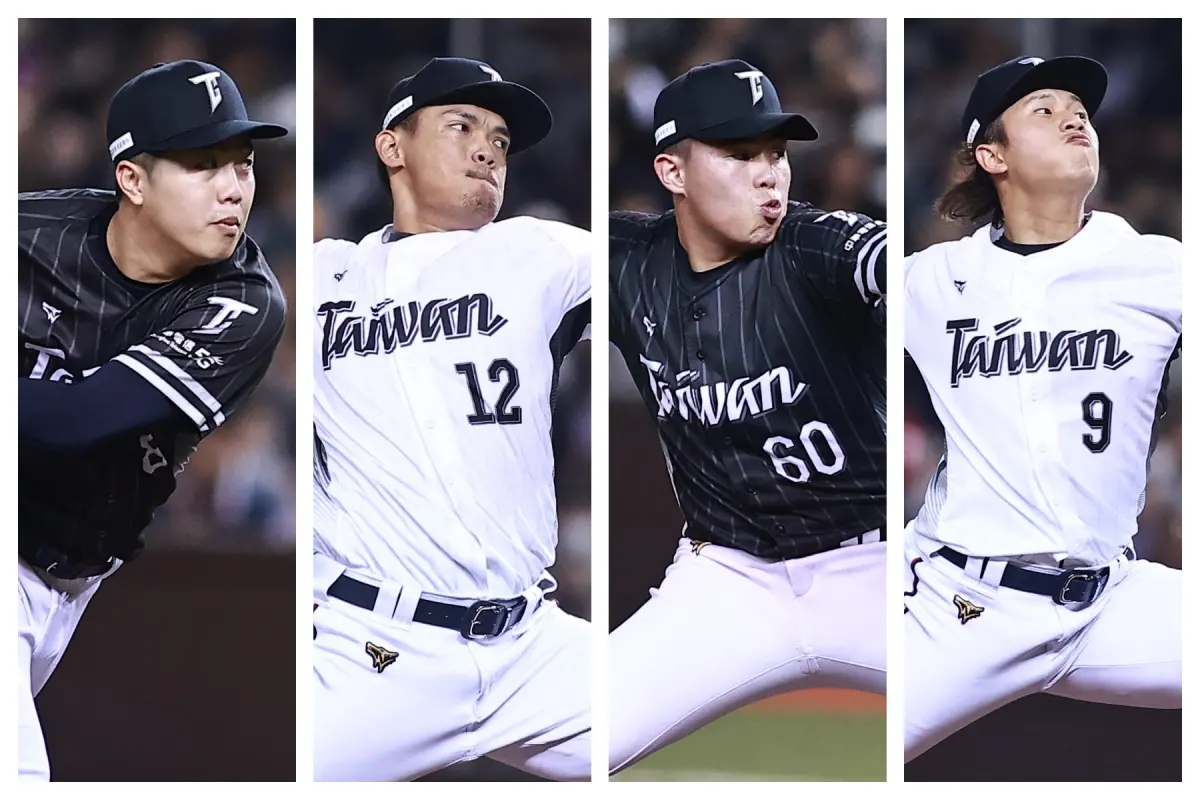 ▲中華隊因資格賽投球數限制，準備用投手車輪戰迎接最多4場比賽，而由中職「4大守護神」呂彥青（左起）、陳韻文、曾峻岳與陳柏豪組成的堅強牛棚陣容，將承擔起中華隊8、9兩局最重要的後防任務。（圖／記者葉政勳攝 , 資料照）