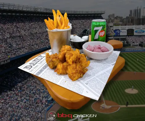 肯德基買一送一WBC優惠!「6炸雞+4蛋撻」399元 bbq韓式炸雞半價 ▲韓式炸雞bb.q CHICKEN「經典賽應援餐第二件半價」。(圖/全家餐飲提供)