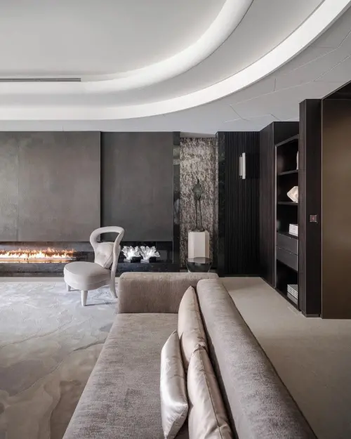 ▲客廳一隅盡顯低調奢華感。(圖/Designwire 设计腕儿臉書) ▲客廳一隅盡顯低調奢華感。(圖/Designwire 设计腕儿臉書)