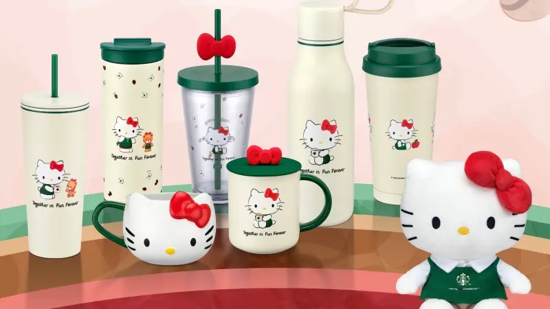 ▲今「星巴克買一送一」咖啡優惠！那堤77.5元、摩卡85元爽喝特大杯；今星巴克Hello Kitty聯名凱蒂貓馬克杯、蝴蝶結冷水杯、杯緣子開搶！85度C週三黑糖珍珠日第二杯半價一次整理。（圖／星巴克提供）