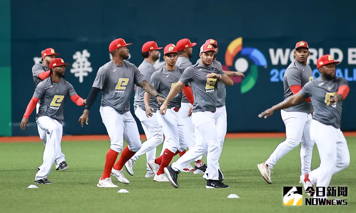 ▲經典賽資格賽西班牙隊在官方練習日進到台北大巨蛋練習。（圖／記者葉政勳攝 , 2025.02.20）