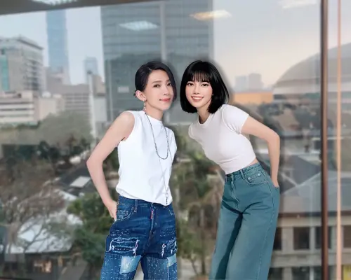 ▲米拉蜜Mila Mii為演唱會自彈自唱求教創作天后師姐戴佩妮，喜獲師姐肯定加持，信心倍增。（ 照片提供：喜歡音樂）