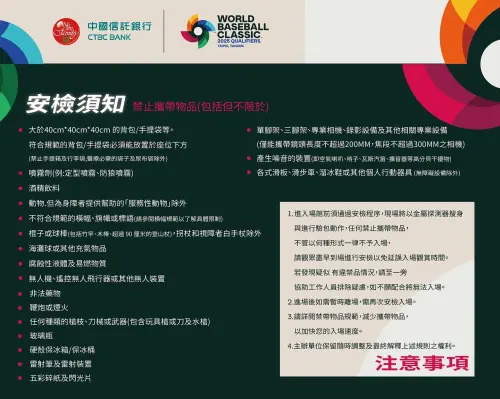 ▲經典賽資格賽安檢須知。（圖／記者主辦單位提供）