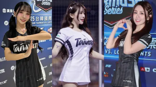 ▲小龍女小珍奶（左圖起）、樂天女孩熊霓、若潼代表我國出席台韓交流賽。（圖／小珍奶、熊霓、若潼臉書）