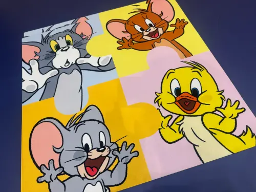 ▲《湯姆貓與傑利鼠 捕捉美好日常》吸水防滑地墊。（圖／記者鍾怡婷攝）